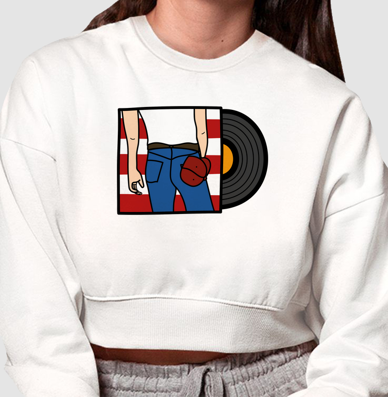 Cropped Moletom Inspiração Bruce Springsteen