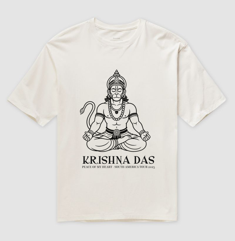 Hanuman - Camiseta Oversized - Estampa Preta