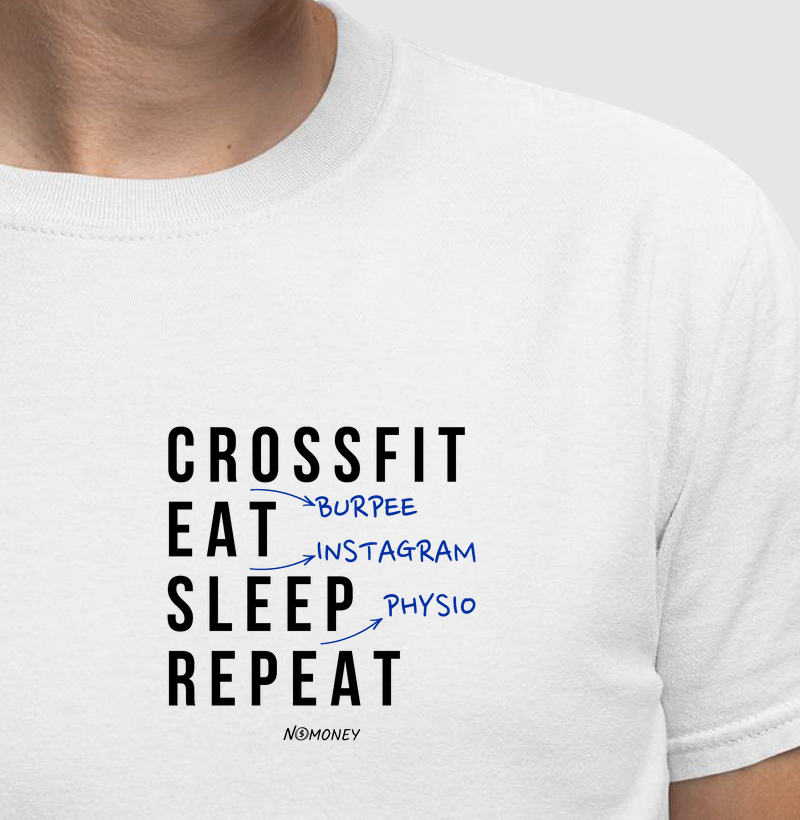 Camiseta Crossfit (Burpee). Eat. Sleep. Repeat.