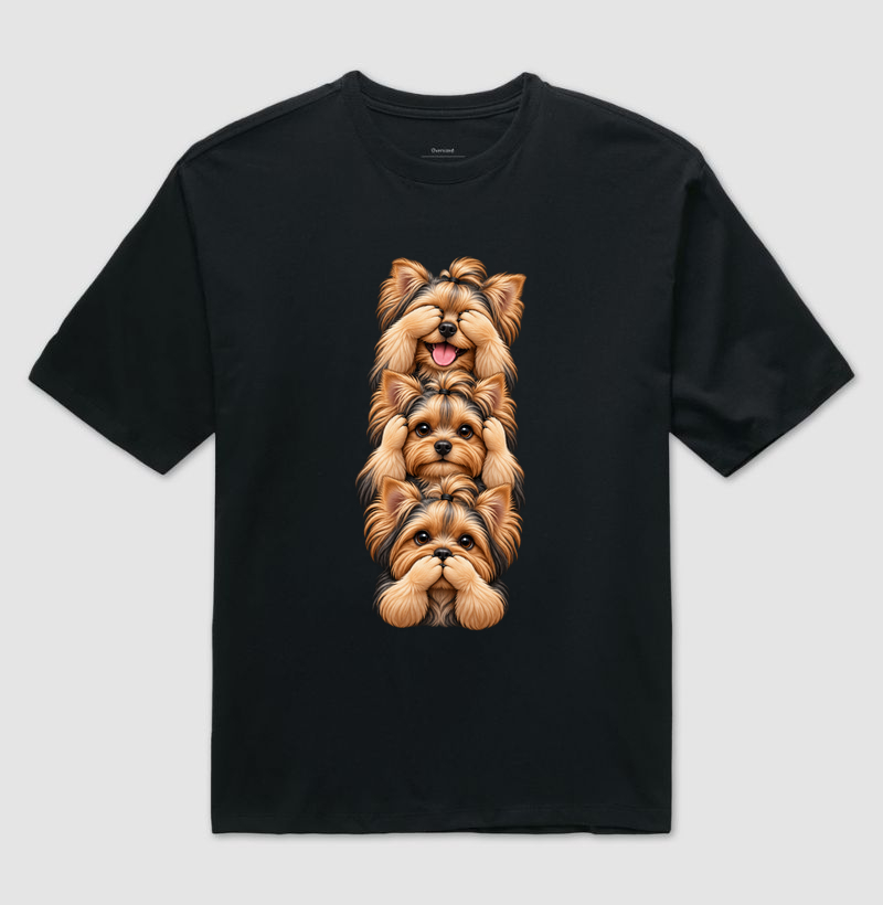 Ver, ouvir e falar versão Yorkshire - Camiseta Oversized