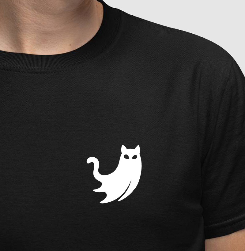 Gato Fantasma (fundo escuro - bolso)