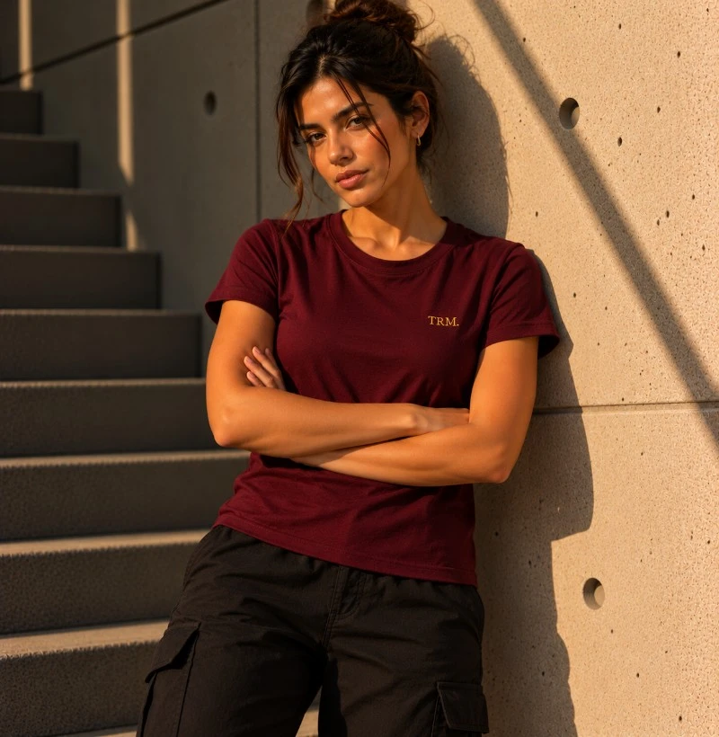 TRM Timeless Tee Feminina Bordeaux - Camiseta