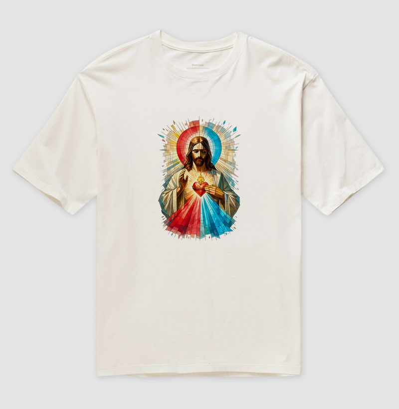 Camiseta Oversized Jesus Misericordioso 