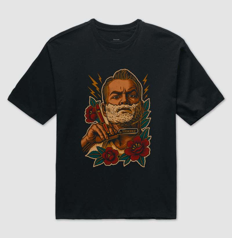 Até os inimigos florescem. - Camiseta Oversized
