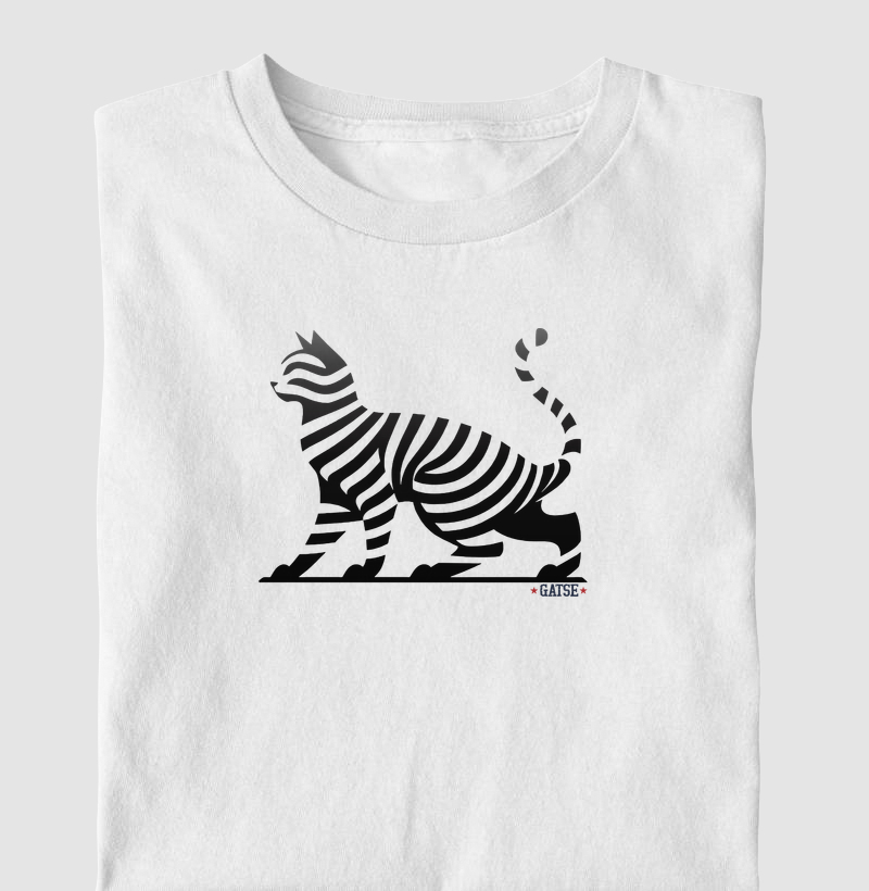 Gato Listrado Gradiente - Camiseta