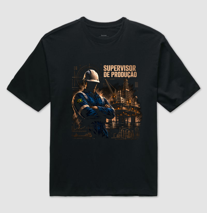 Supervisor de Produção Offshore Hero - Camiseta Oversized