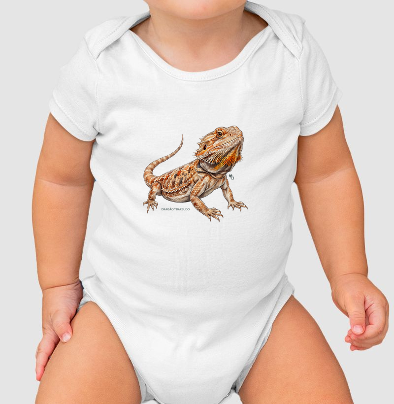 Répteis - Dragão-Barbudo - Body Infantil