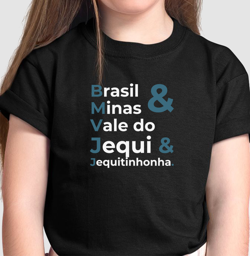 Brasil & Minas & Vale do Jequi & Jequitinhonha - Camiseta Infantil