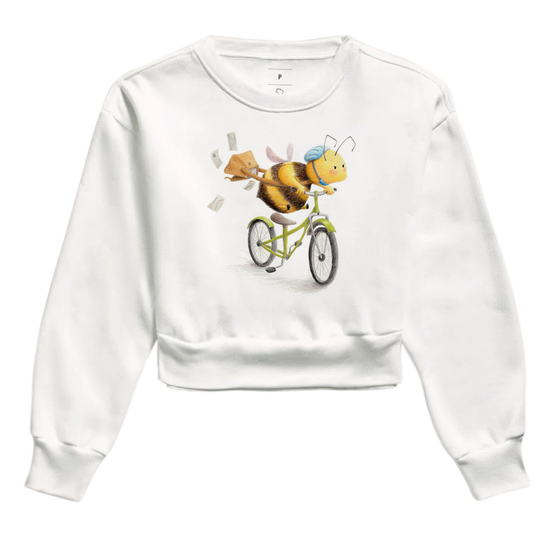 Cropped Moletom Abelha Carteiro 