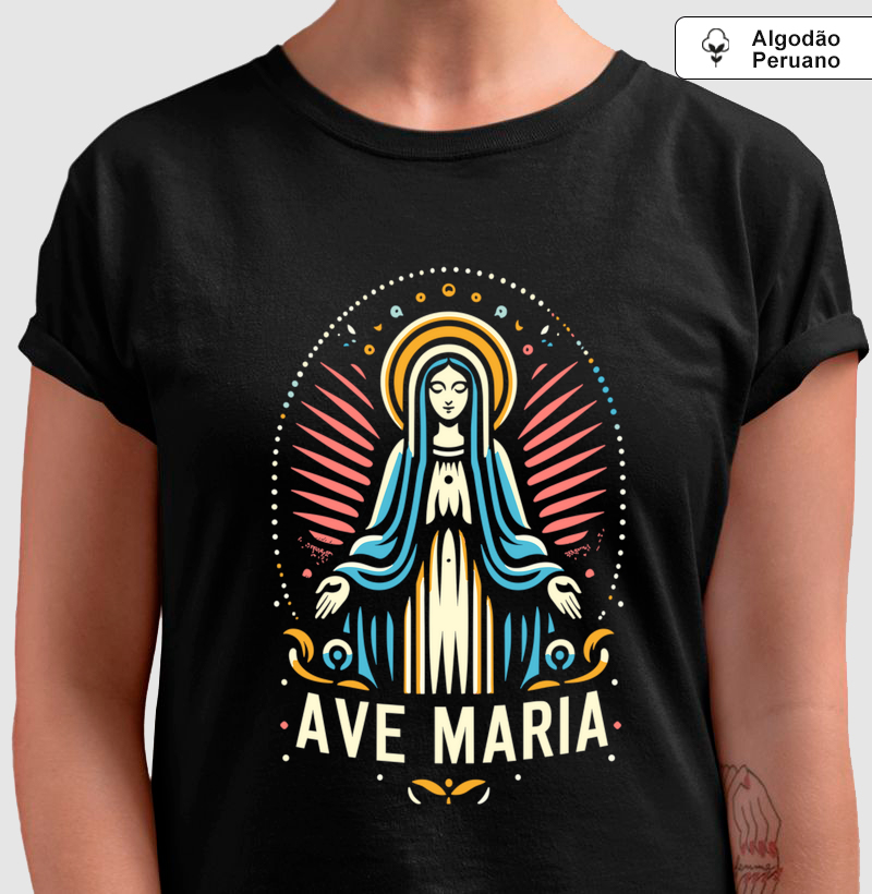 Ave Maria em Cores - Algodão Peruano
