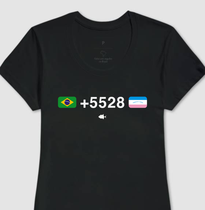 ES DDD 28 com Bandeiras do Brasil e Espírito Santo - Feminina - #28422