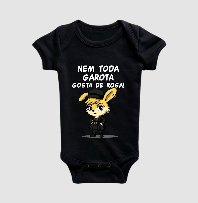 Camiseta Coelha rock - Body Infantil