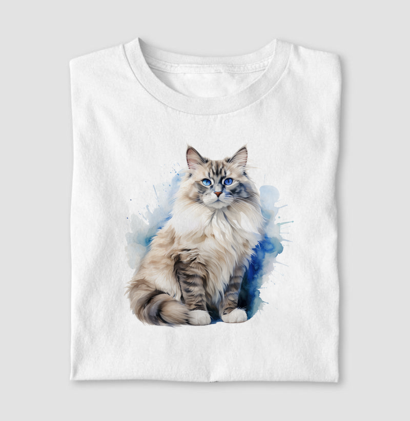 Gato Ragdoll aquarela