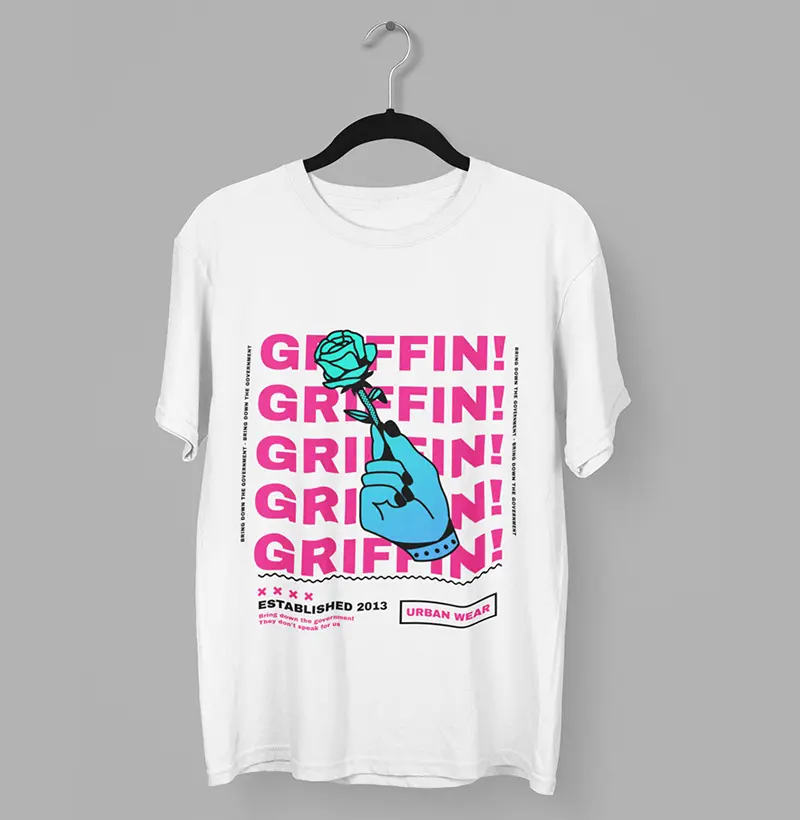 CAMISETA MASCULINA REBEL