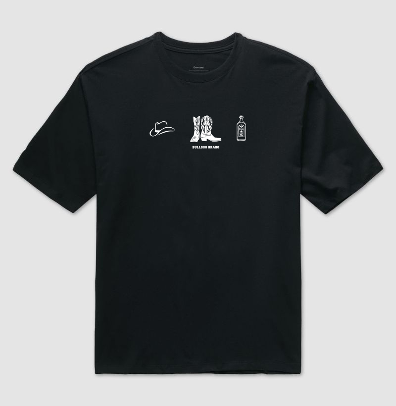 Trio Cowboy Bulldog Brabo - Camiseta Oversized