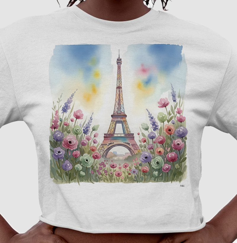 Cropped Algodão Premium - Jardim de Paris