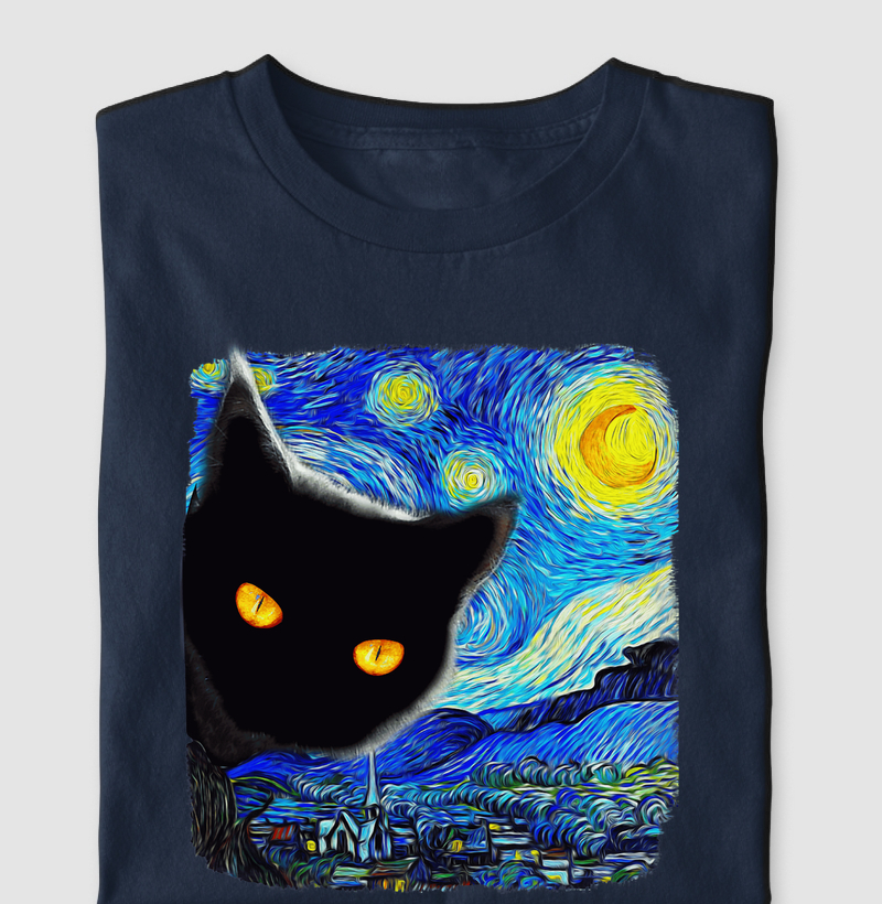 Gato na Noite Estrelada