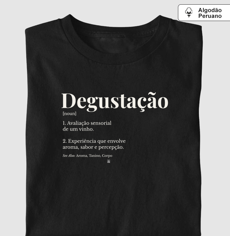 Camiseta Degustação — Wine Dictionary