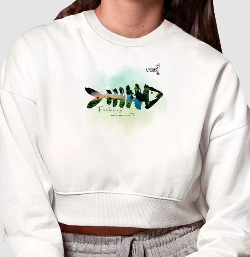 MOLETOM CROPPED Fishing MomentsA
