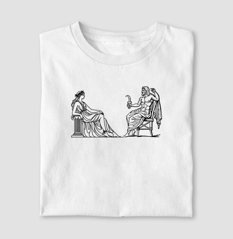 Camiseta Estampa Deuses Preto