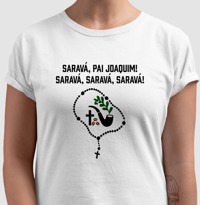 Camiseta Pai Joaquim, Saravá, Preto velho