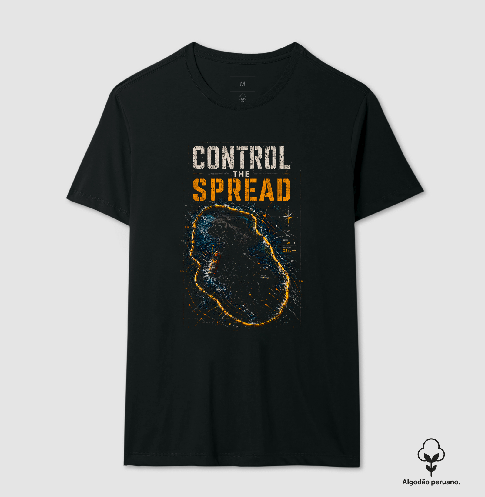 Oil Spill, Control the Spread - Camiseta Algodão Peruano