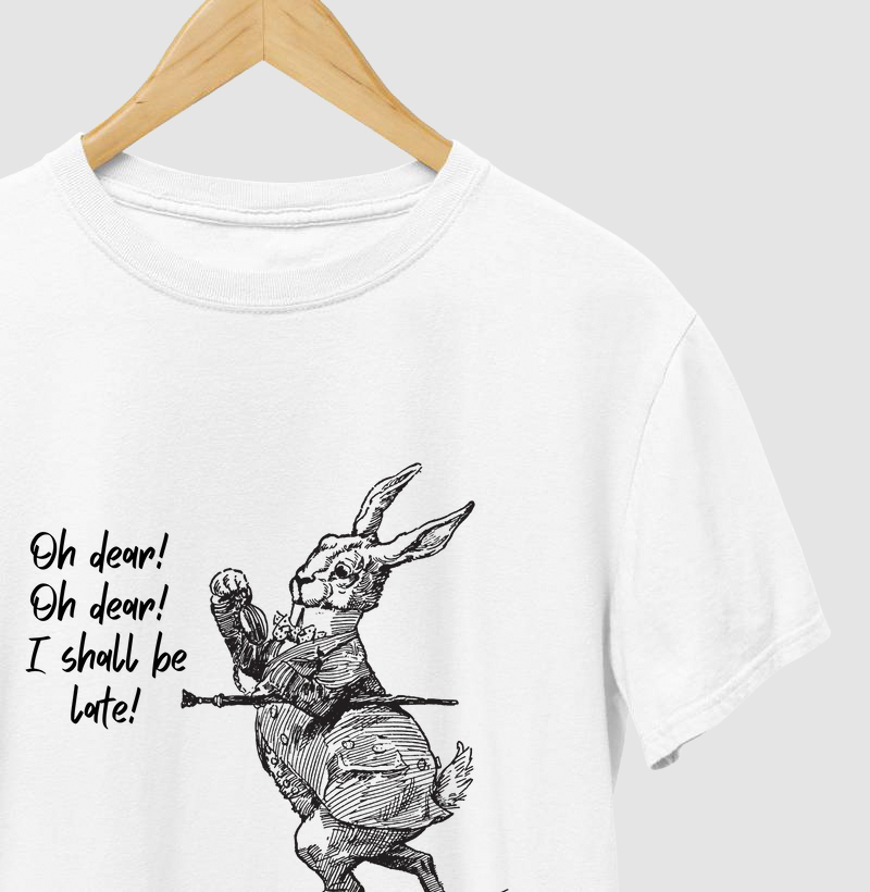 Oh dear I shall be late Alice no País das Maravilhas