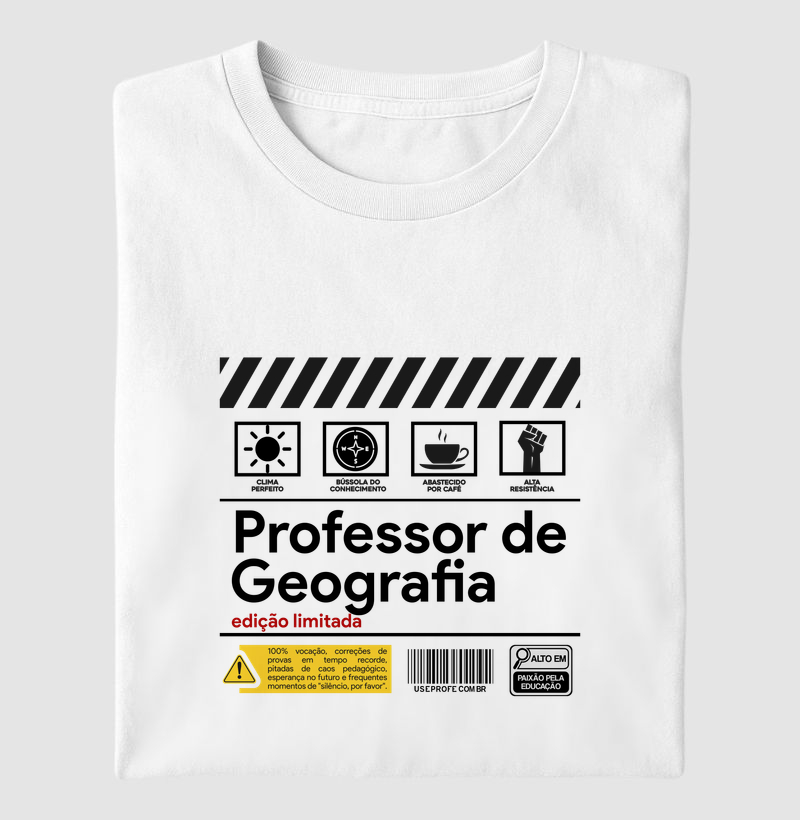 Professor de Geografia - Rótulo