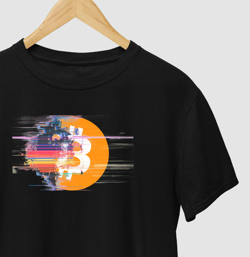 Bitcoin Ícone Glitch