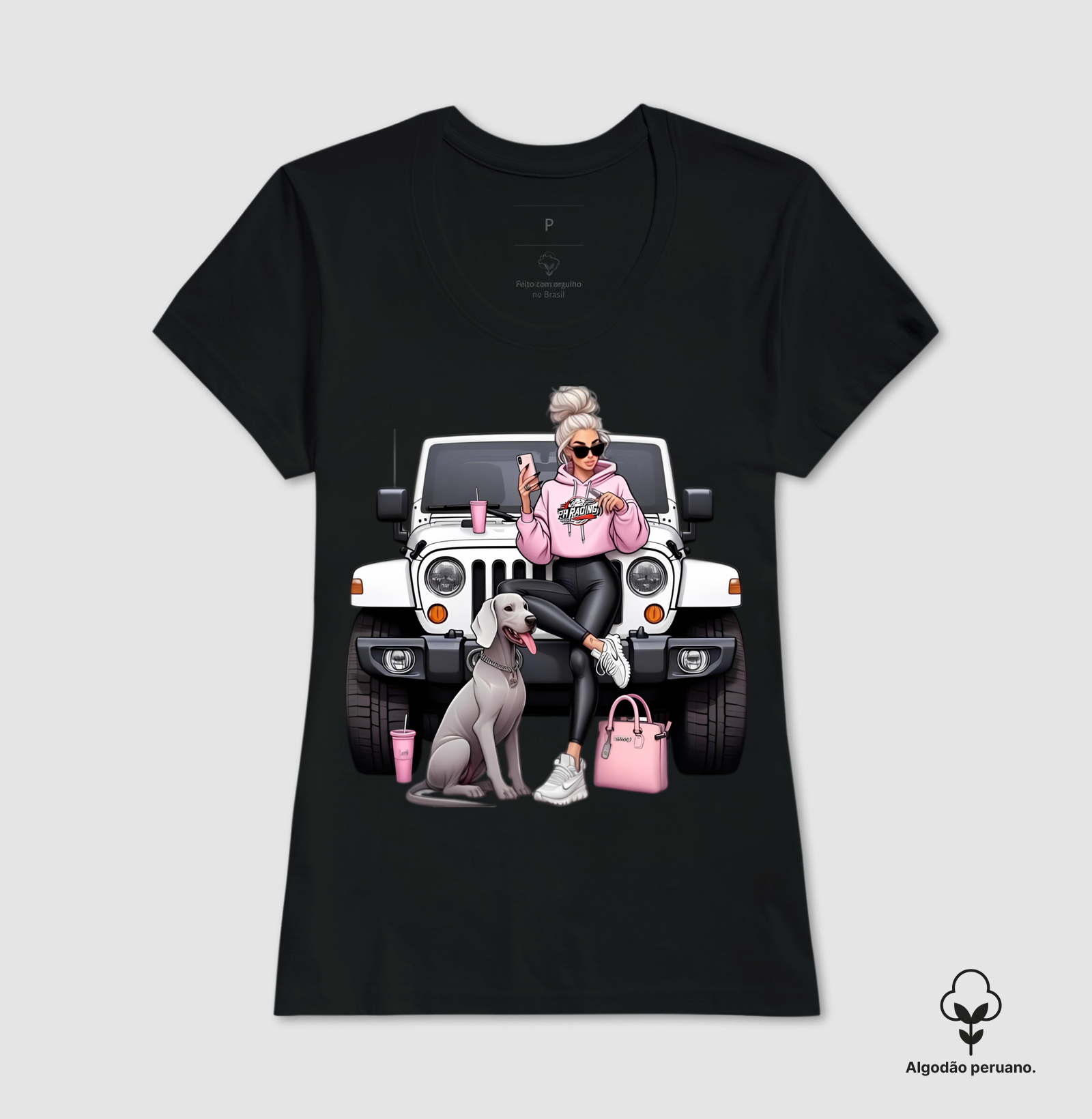 Camiseta - Algodão Peruano - Mulher - 4X4