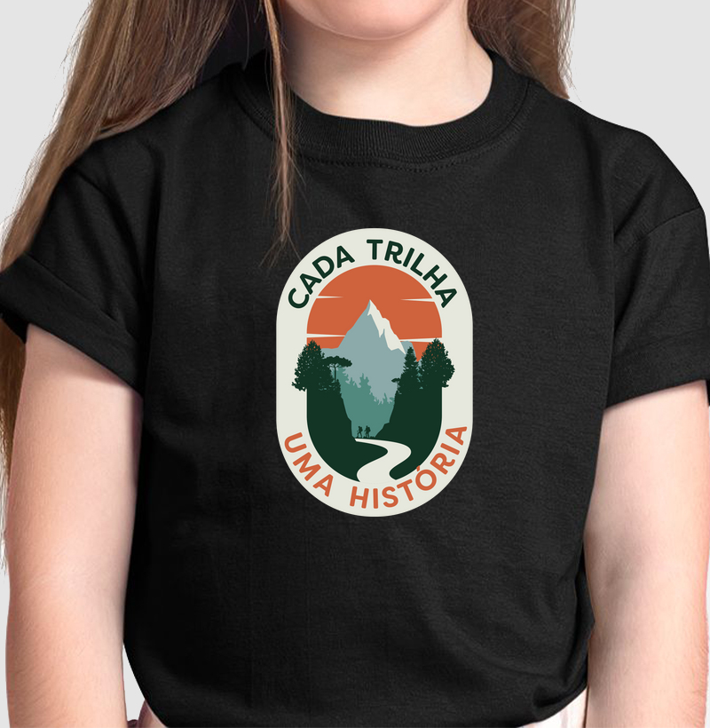 Camiseta Cada trilha, uma história -