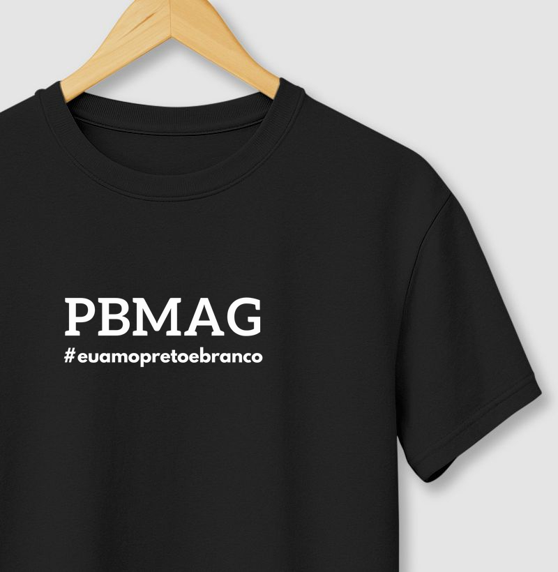 Camiseta PBMAG #euamopretoebranco