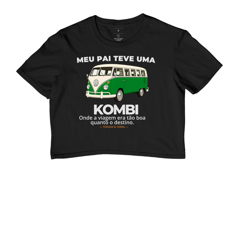Meu pai teve uma - KOMBI - verde com off-white