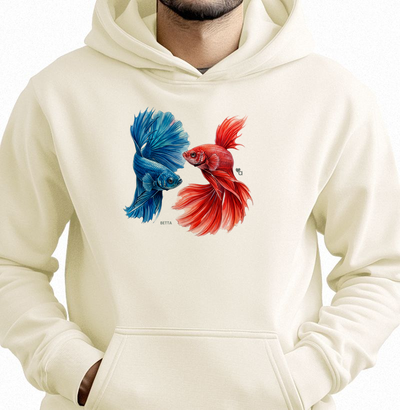 Peixes - Bettas - Moletom Hoodie