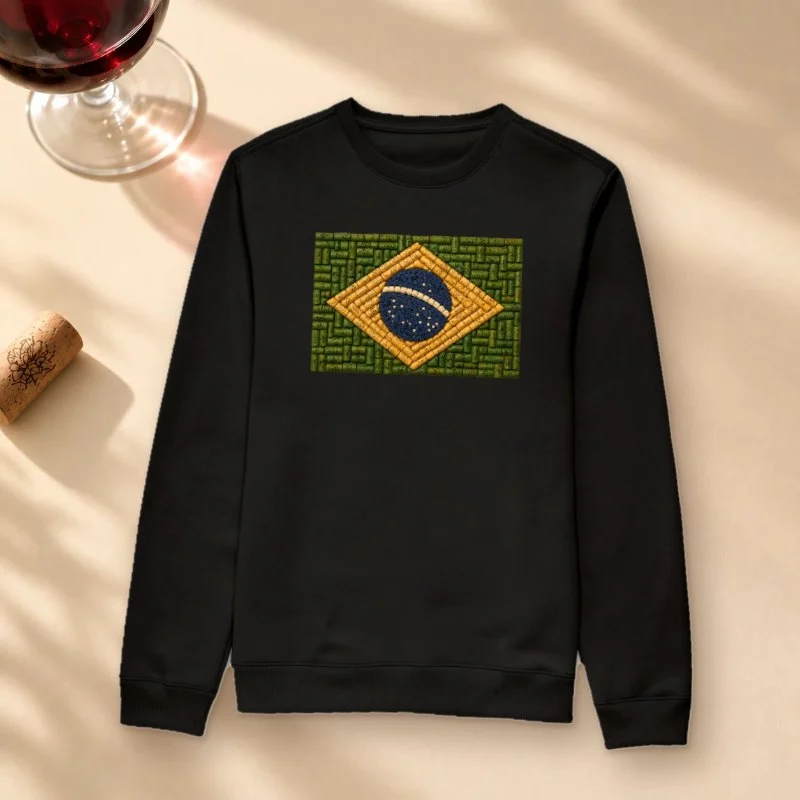 Suéter Moletom Vinho - Brasil de Rolha - Suéter Moletom