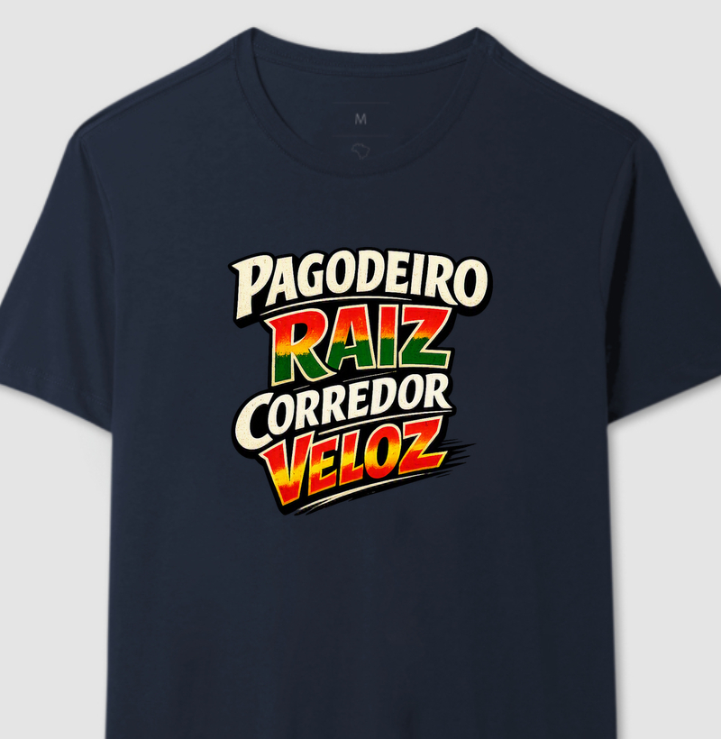 camiseta pagodeiro raiz, corredor veloz