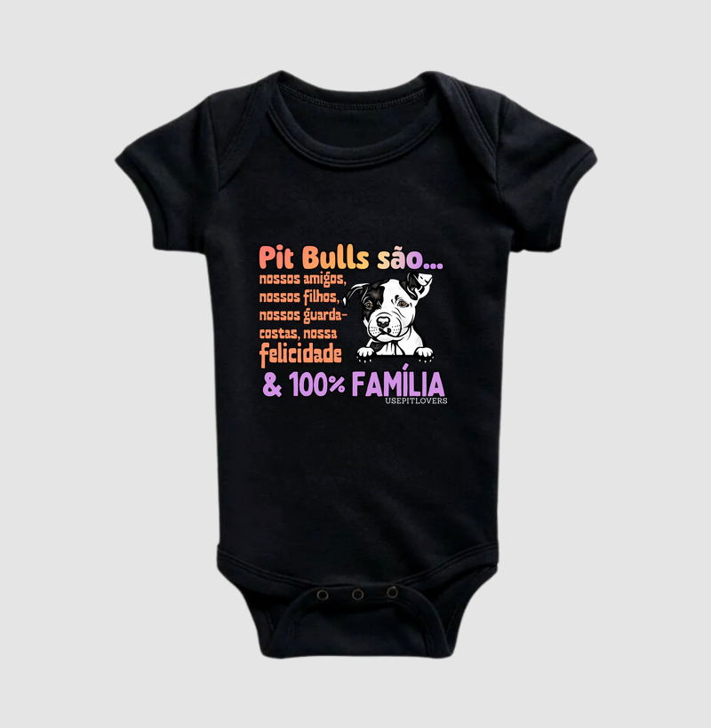 Pit bulls são... nossos amigos, nossos filhos, nossos guarda-costas, nossa felicidade e 100% familía
