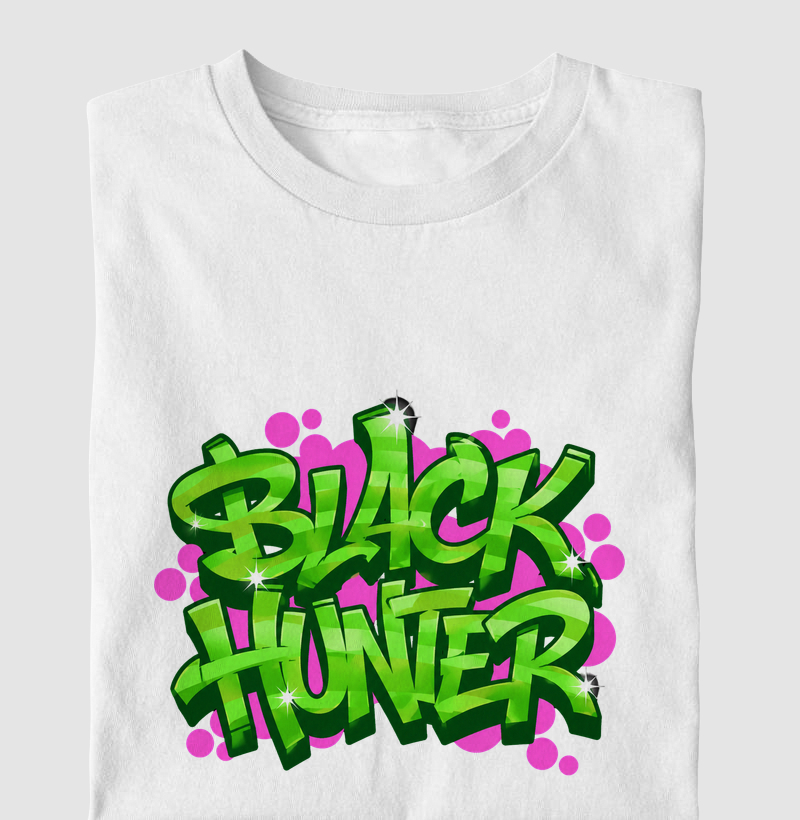 camiseta infantil grafite 2 black hunter