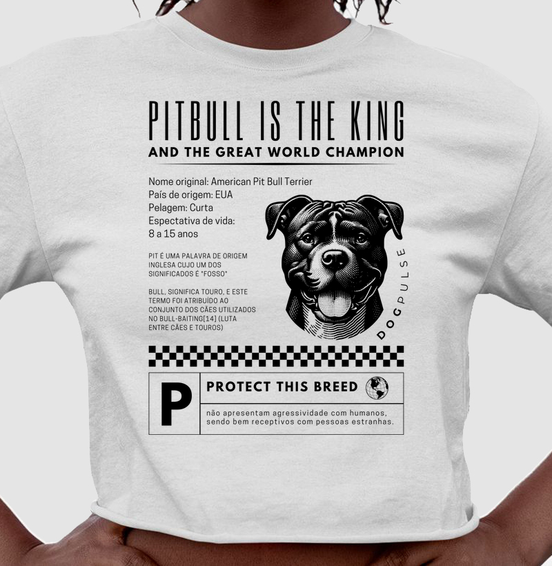 Cropped Dog Pulse Pitbull Is The King - The Protector