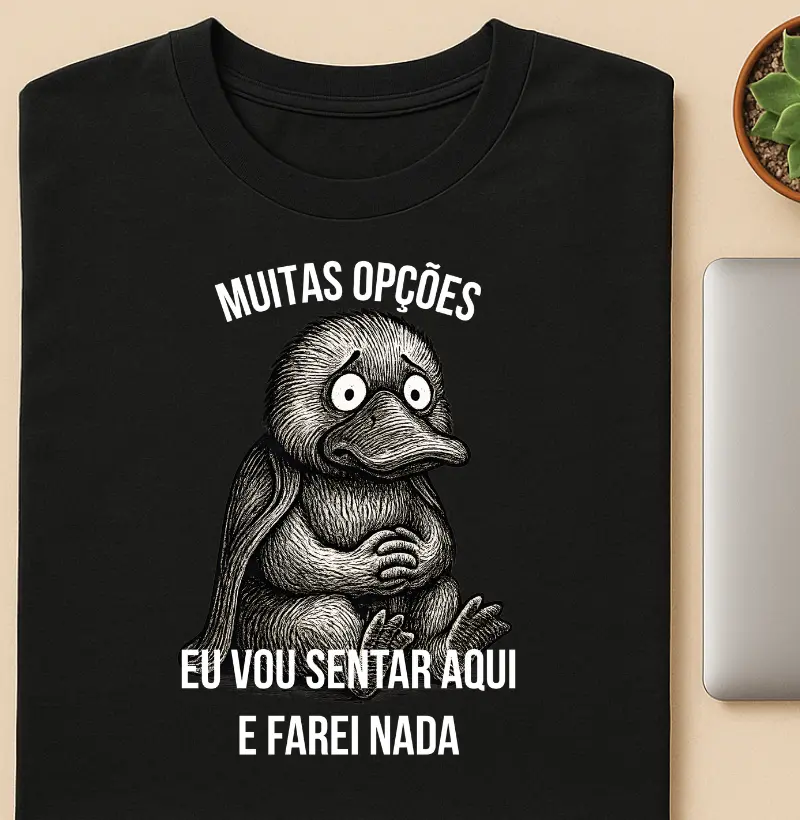 Muitas opções, eu vou sentar aqui e farei nada