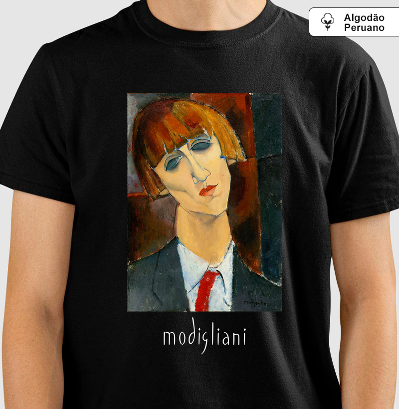 Camiseta Premium Algodão Tanguis Pintura Expressionista Madame Kisling