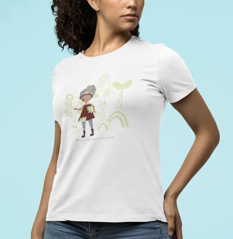 Camiseta Adulto Jardim by Janaína Mendes