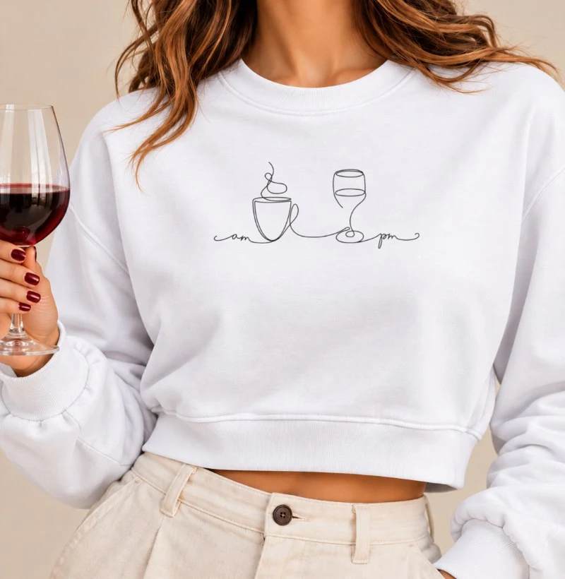 Camiseta AM PM - Cropped Moletom