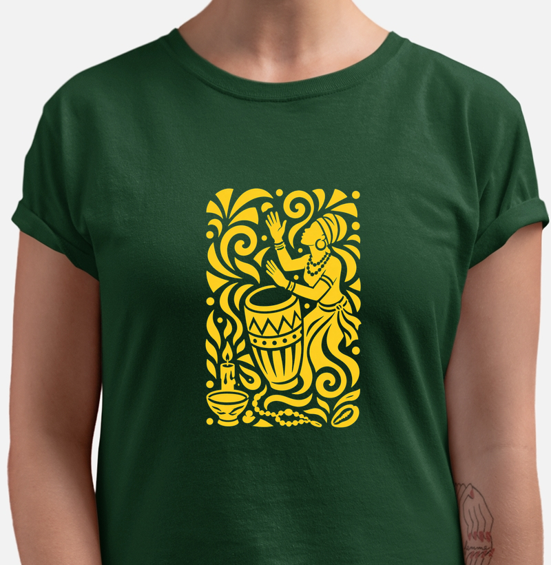 Camiseta Brasil Batuque Algodão Premium