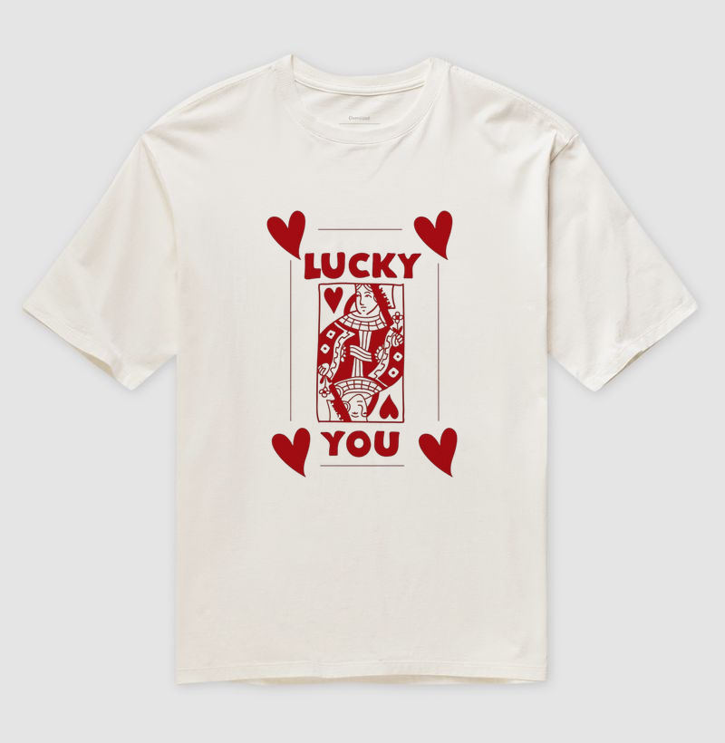 Camiseta Oversized Lucky You 
