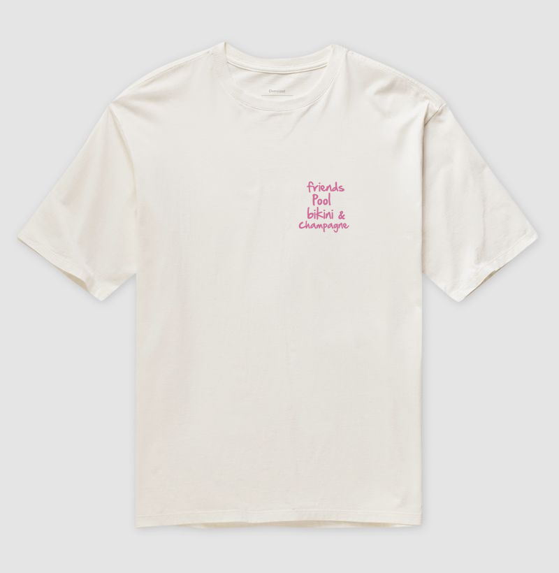 Friends, pool, bikini & champagne