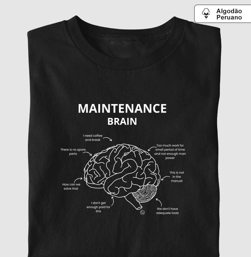 Camiseta Maintenance Brain algodão peruano 