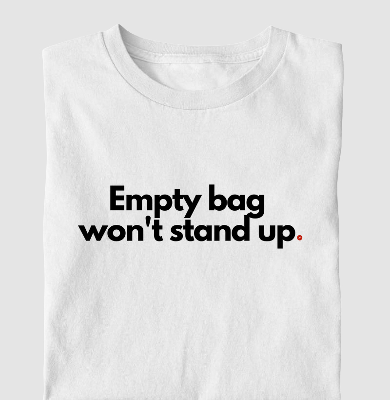 Empty bag won't stand up | Saco vazio não para em pé