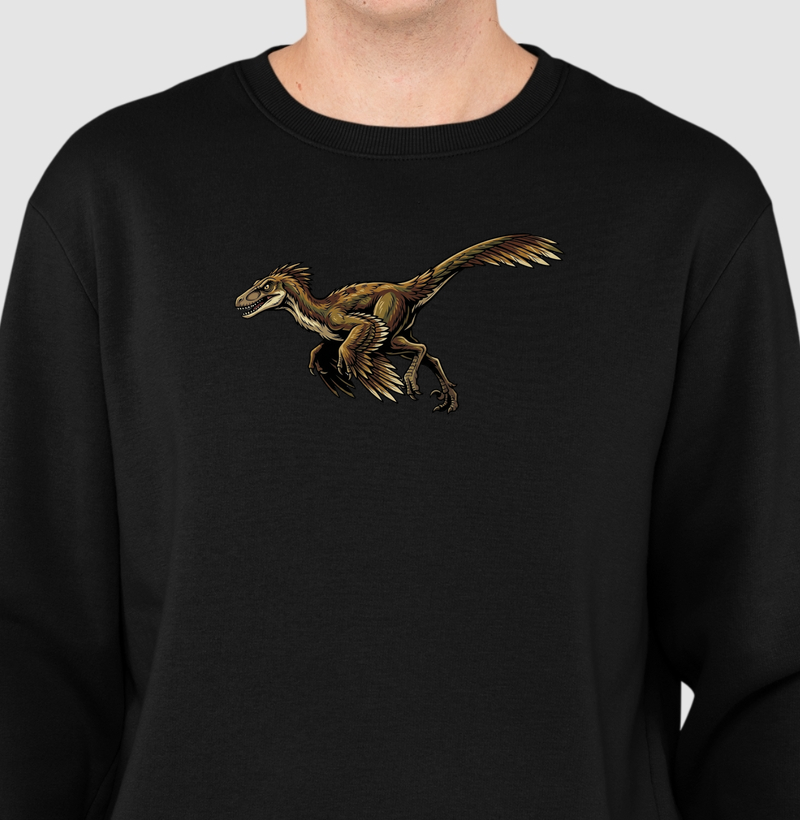 Blusa Dinossauro Suéter Velociraptor Algodão Premium Dinoloco