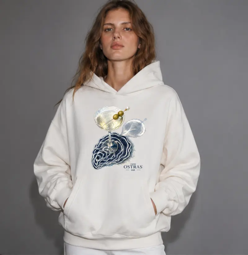 Moletom Capuz Happy Oyster - por Enfim